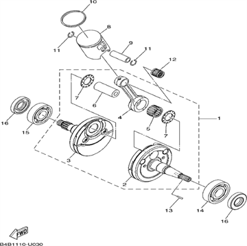 Bearing (6304YA1-9TC4), 93306-30442